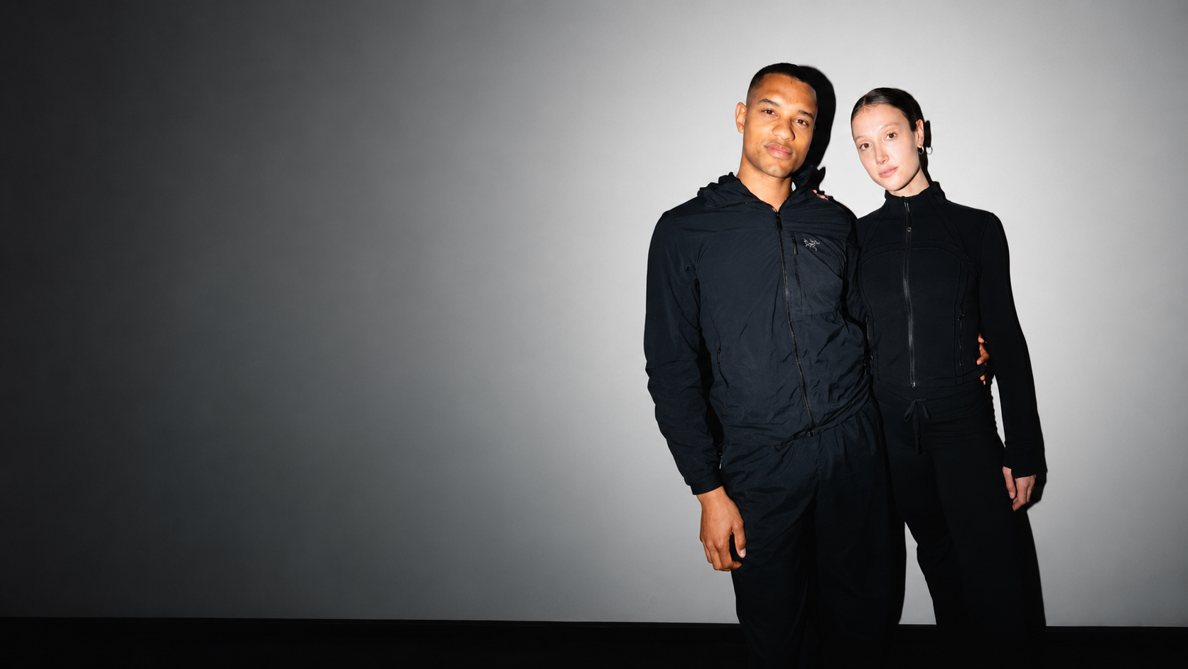 Nathan and Kathi, founders of Living with Mindfulness, in a studio environment